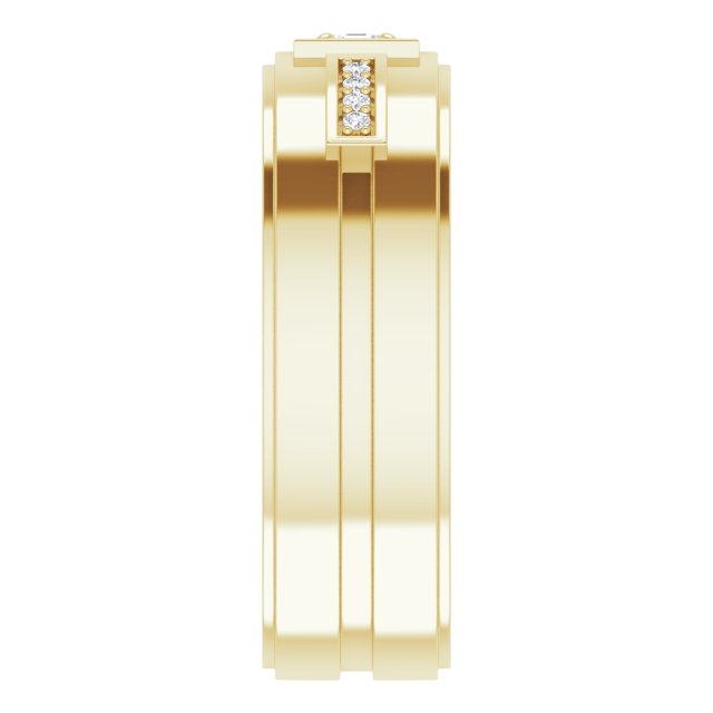 1/6 CTW Natural Diamond Mens Band, 7.39 mm