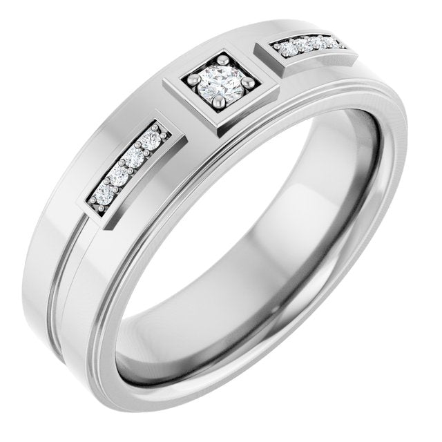 1/10 CTW Natural Diamond Mens Band