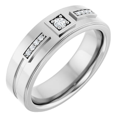 1/10 CTW Natural Diamond Mens Band