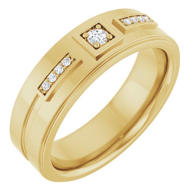 1/10 CTW Natural Diamond Mens Band