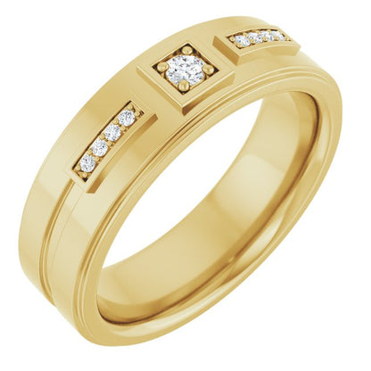 1/10 CTW Natural Diamond Mens Band
