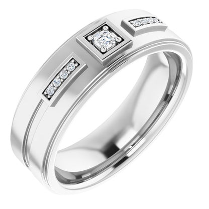 1/10 CTW Natural Diamond Mens Band