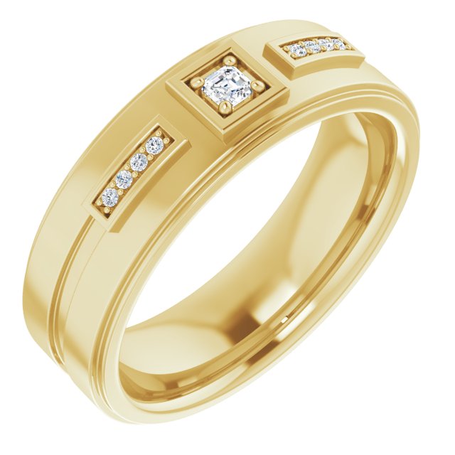 1/10 CTW Natural Diamond Mens Band