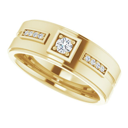 1/5 CTW Natural Diamond Mens Band