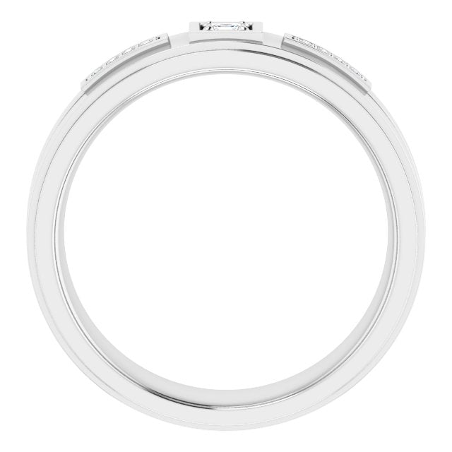 1/10 CTW Natural Diamond Mens Band