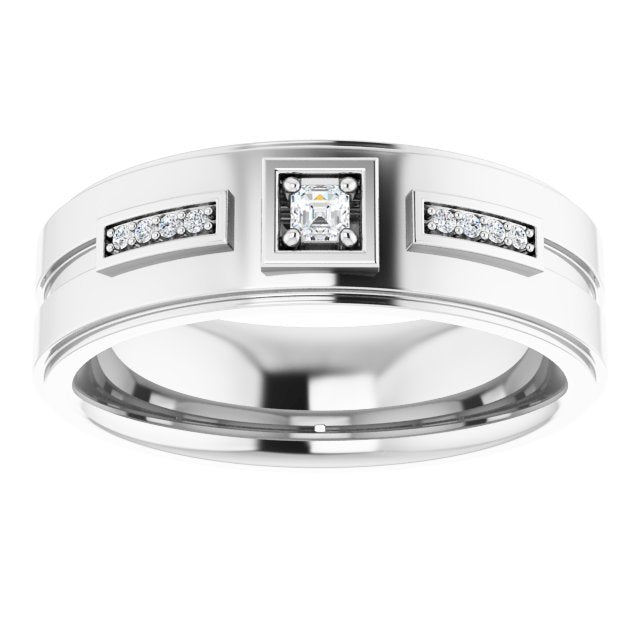 1/10 CTW Natural Diamond Mens Band
