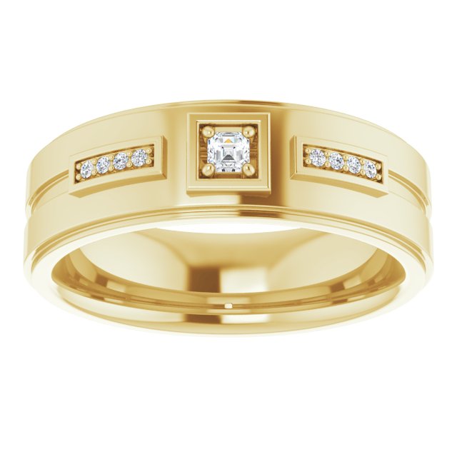 1/10 CTW Natural Diamond Mens Band