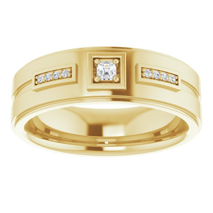 1/10 CTW Natural Diamond Mens Band
