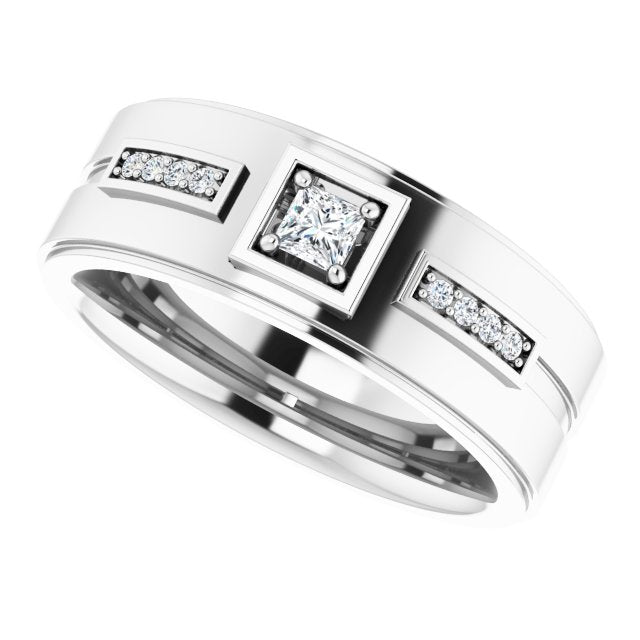 1/5 CTW Natural Diamond Mens Band
