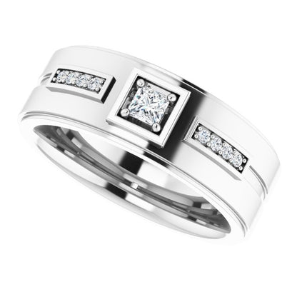 1/5 CTW Natural Diamond Mens Band