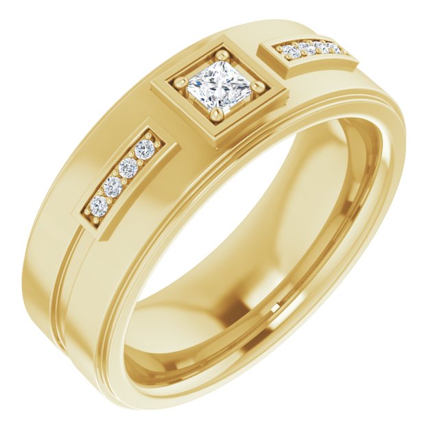 1/5 CTW Natural Diamond Mens Band