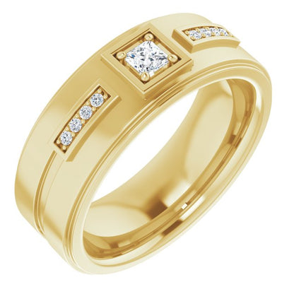 1/5 CTW Natural Diamond Mens Band