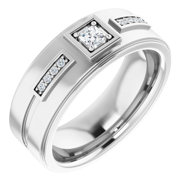 1/5 CTW Natural Diamond Mens Band