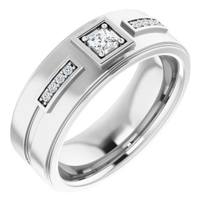 1/5 CTW Natural Diamond Mens Band