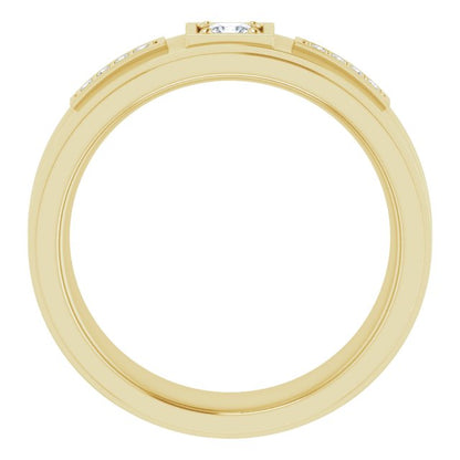 1/5 CTW Natural Diamond Mens Band