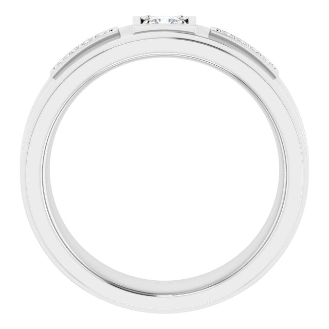 1/5 CTW Natural Diamond Mens Band