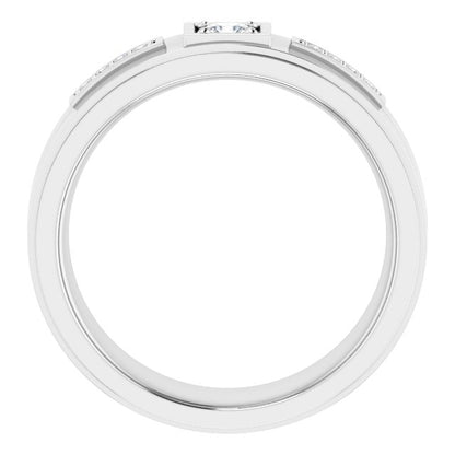 1/5 CTW Natural Diamond Mens Band