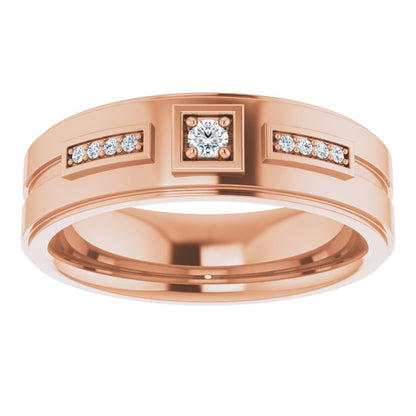 1/10 CTW Natural Diamond Mens Band