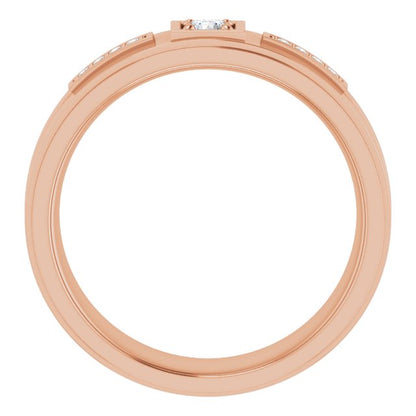 1/5 CTW Natural Diamond Mens Band