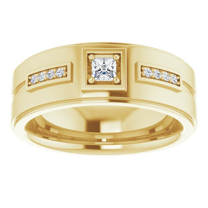 1/5 CTW Natural Diamond Mens Band