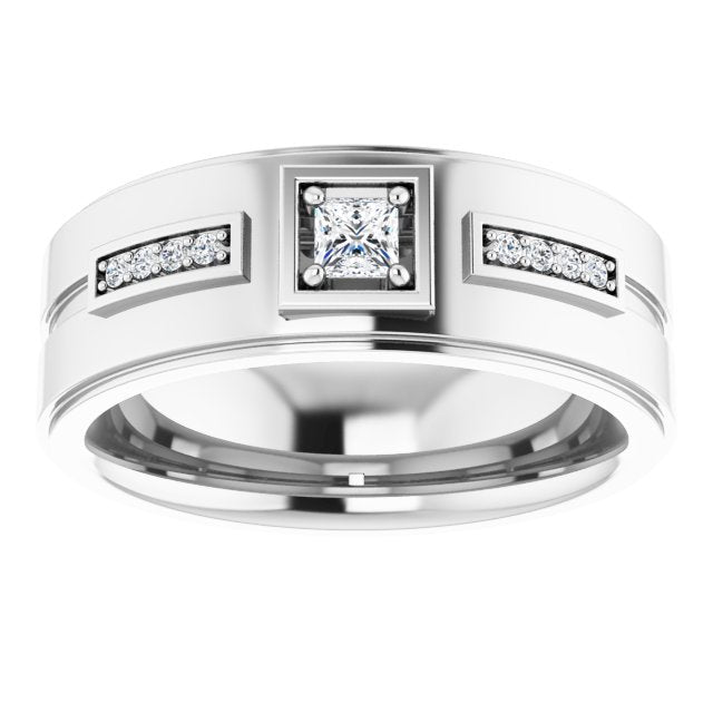 1/5 CTW Natural Diamond Mens Band