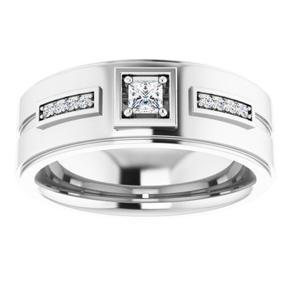 1/5 CTW Natural Diamond Mens Band