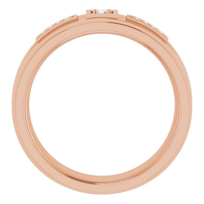 1/10 CTW Natural Diamond Mens Band