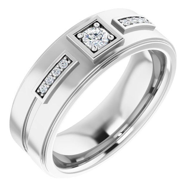 1/5 CTW Natural Diamond Mens Band