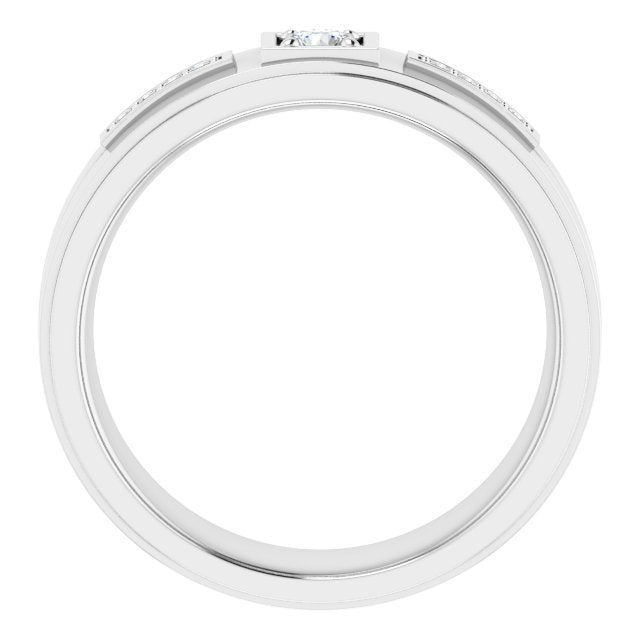 1/5 CTW Natural Diamond Mens Band