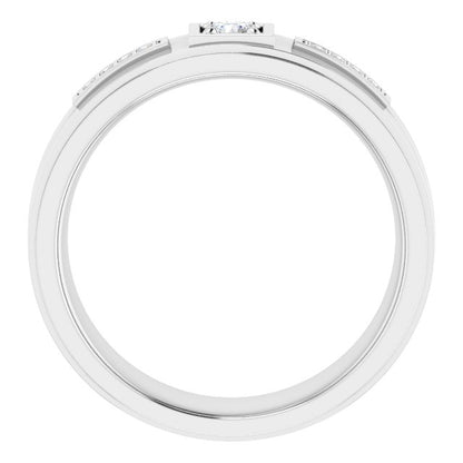 1/5 CTW Natural Diamond Mens Band