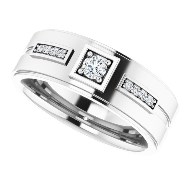 1/5 CTW Natural Diamond Mens Band