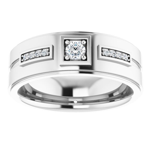 1/5 CTW Natural Diamond Mens Band
