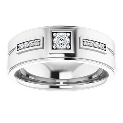 1/5 CTW Natural Diamond Mens Band
