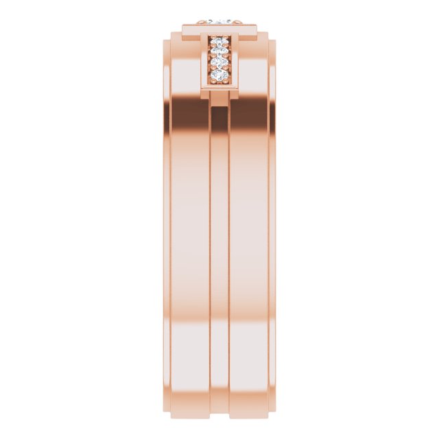 1/6 CTW Natural Diamond Mens Band, 7.39 mm