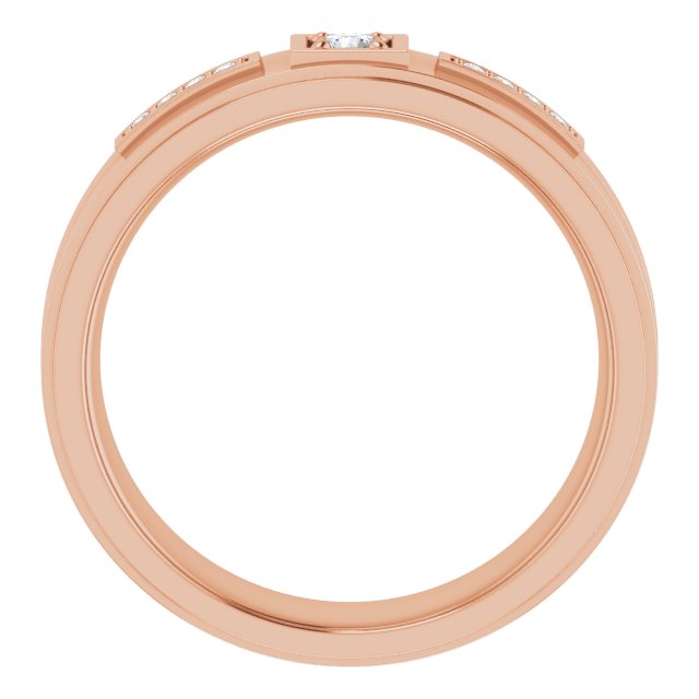 1/6 CTW Natural Diamond Mens Band, 7.39 mm