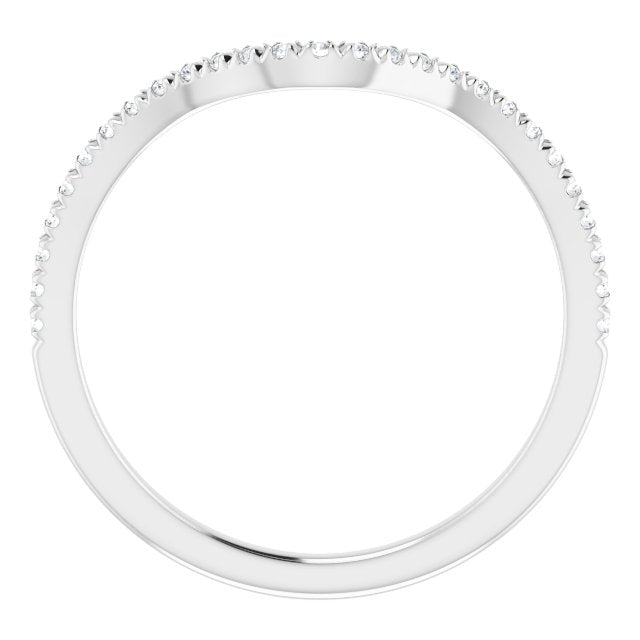 1/8 CTW Natural Diamond French-Set Matching Band