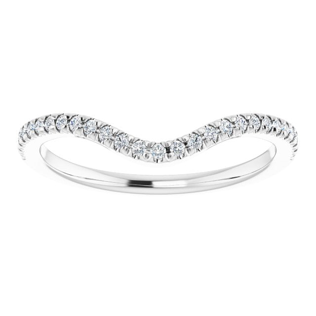 1/8 CTW Natural Diamond French-Set Matching Band