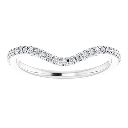 1/8 CTW Natural Diamond French-Set Matching Band