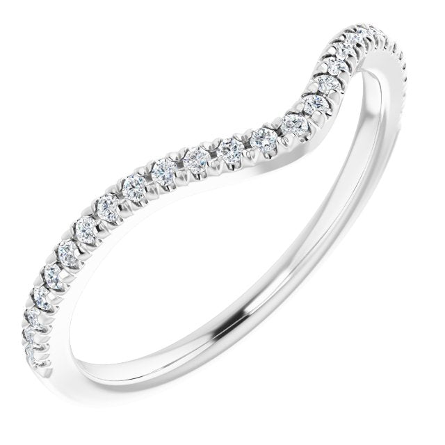 1/8 CTW Natural Diamond French-Set Matching Band