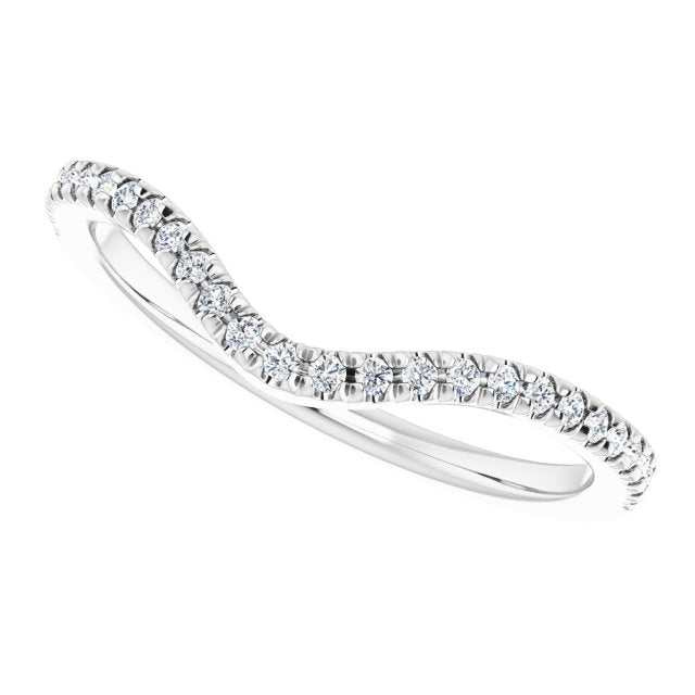 1/8 CTW Natural Diamond French-Set Matching Band