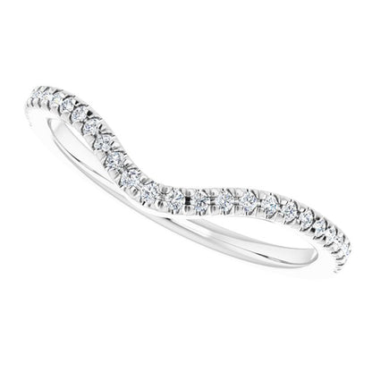 1/8 CTW Natural Diamond French-Set Matching Band