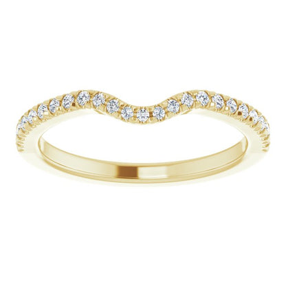 1/5 CTW Natural Diamond French-Set Matching Band, 3.6 mm