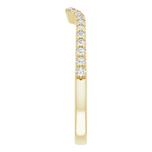 1/5 CTW Natural Diamond French-Set Matching Band, 3.6 mm