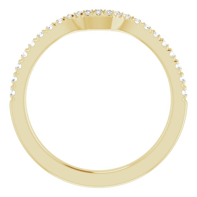 1/5 CTW Natural Diamond French-Set Matching Band, 3.6 mm