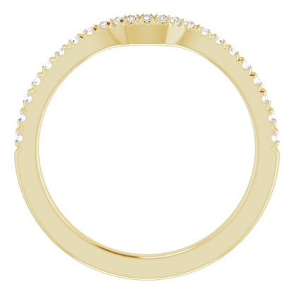 1/5 CTW Natural Diamond French-Set Matching Band, 3.6 mm