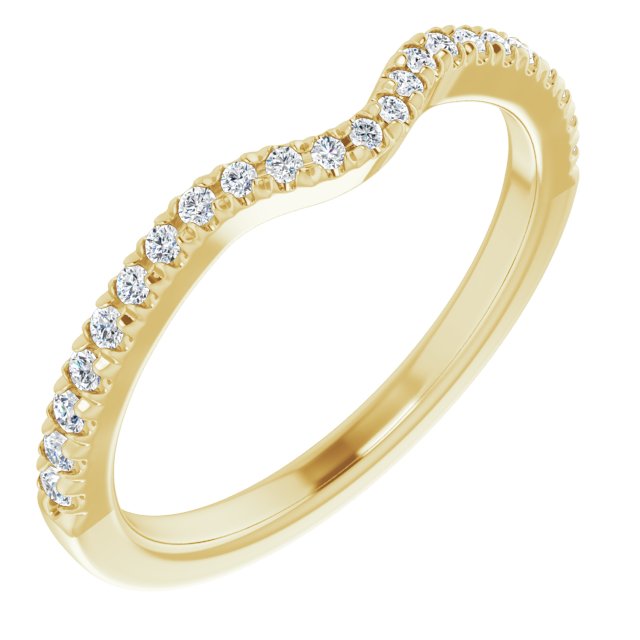 1/5 CTW Natural Diamond French-Set Matching Band, 3.6 mm