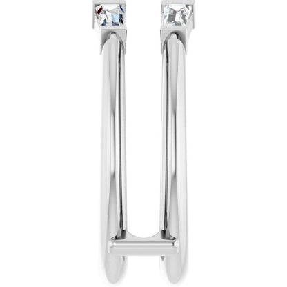 14K White Gold 3/8 CTW Natural Diamond Ring Guard