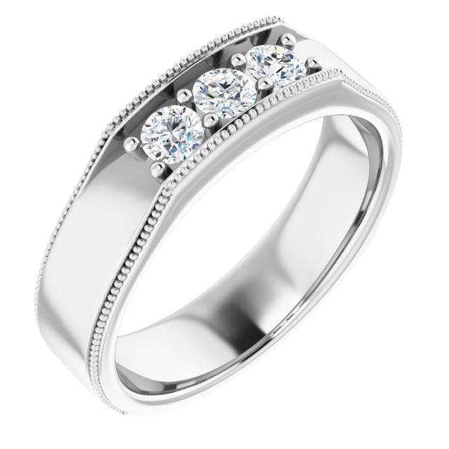 1/2 CTW Natural Diamond Band, 6 mm