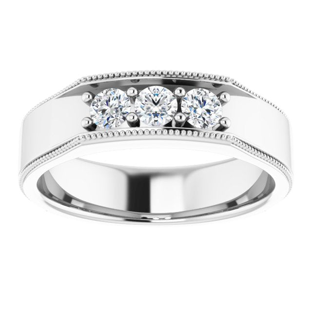 1/2 CTW Natural Diamond Band, 6 mm