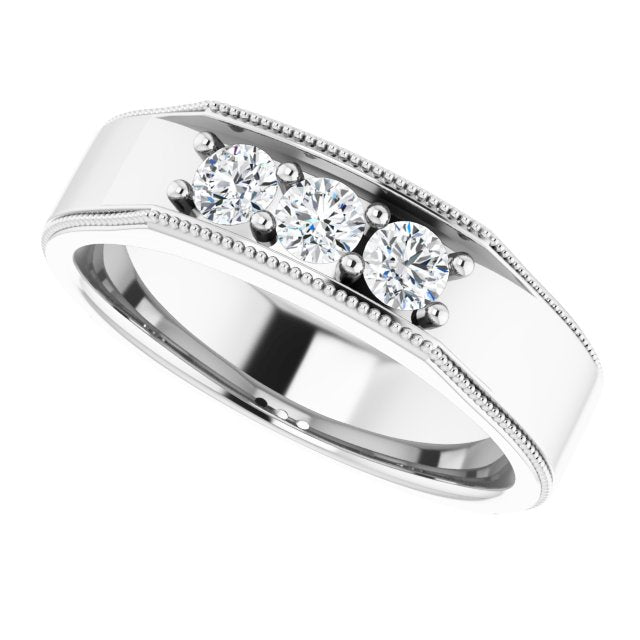 1/2 CTW Natural Diamond Band, 6 mm
